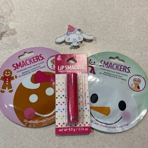 Lip smacker lot beauty hydrating face masks & lip balm cotton candy